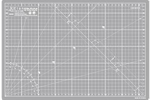 Elan Tappetino da Taglio A3 Grigio, Piano da Taglio 30x44 cm, Tappetino Autorigenerante a 5 Strati, Tappeto Antitaglio PVC Riciclato, Cutting Mat A3