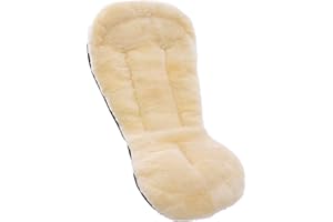 Imbottitura in pelle d'agnello STAR by WERNER CHRIST BABY - Coprisedile universale per carrozzine e passeggini come Bugaboo, Joolz, Cybex, ecc. in pelle medica (qualità tedesca)