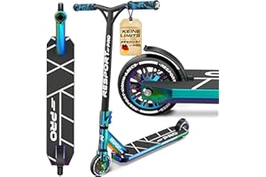 RE:SPORT® Stunt Scooter REVO PRO für Kinder & Erwachsene mit Ständer | Profi Stuntroller 110mm PU Wheels & Y-Bar | Stuntscooter Kickscooter ABEC 9 Kugellager | Tretroller Trickroller