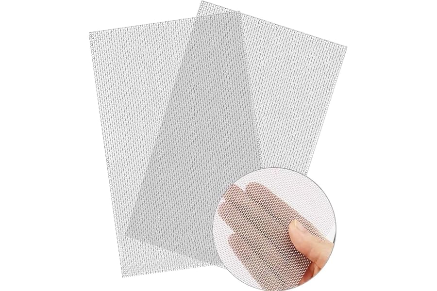 RUOVXWU 2 PCS Stainless Steel Woven Wire 20 Mesh Metal Mesh Sheet Rodent Control Insect Mesh Pest Proofing Mesh Sheet Drain Cover Fine Wire Mesh for Windows, Door, Filter, 12 x 8 Inches (300X 210mm)