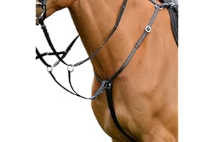 Kincade - Plastron avec Martingale de Course Classic (Grand Cheval) (Noir)