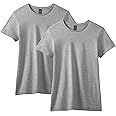 Gildan Women's Softstyle Cotton T-Shirt, Style G64000l, 2-Pack, Sport Grey, Large