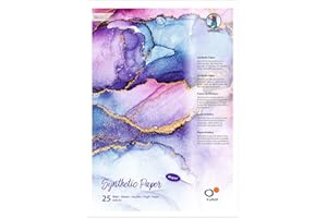 URSUS 16264000 Papel sintético Yupo, DIN A3, 25 hojas, 85 g/m², sintético, superficie lisa, resistente al agua y al desgarro