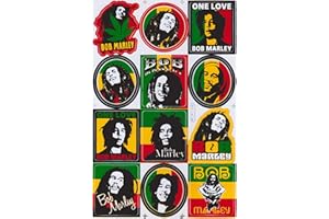 JAB Seller Autocollant en vinyle résistant aux UV et aux intempéries Bob Marley One Love Peace Jamaika Reggae Rasta Musique Voiture Tuning Bike 1 planche prédécoupée 26,5 x 17,5 cm