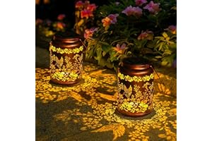 OxyLED Gift Women, Set of 2 Hummingbird Solar Lanterns for Outdoor Use with Handle, IP44 Waterproof, Auto On/Off, Ideal Solar Lantern for Garden, Balcony, Table Decoration & Paths as Gifts for Mum