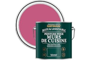 Rust-Oleum Peinture Rose Lessivable pour Murs de Cuisine, Finition Mate - Framboise 2.5L