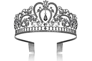 Makone Tiara Kristallkrone mit Strasskamm für Brautkrone,Hochzeit, Abschlussball,Festzug,Prinzessinnenpartys,Hochzeit Tiara,Diadem Kinder,Prinzessin Kronekrone, Damenkrone Geburtstag Partys
