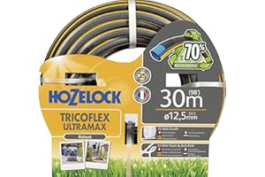 HOZELOCK - Ultramax Hose 12.5mm x 30 m, Up To 70% Recycled PVC, Robust, Weather-Resistant, Anti-Twist, Anti-Kink and Anti-Crush Hose, [7930P0000], Grey