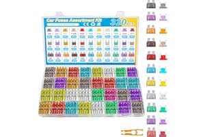 Galerie SV 320 Pièces Fusible Voiture Fusibl Plat Auto 50 Micro Fusible 180 Mini Fusible 90 Standard Fusibles 2A 3A 5A 7.5A 10A 15A 20A 25A 30A 35A 40A avec 1 Extracteur Fusible pour Voiture,Camion