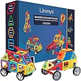 Limmys Magnetic Building Blocks – Unique Magnetic Tiles Construction Toys for Boys and Girls – STEM Educational Toy (74 Pezzi
