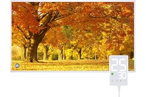 Hocosyme Infrarotheizung Bild 500W, Temperatura Massima può Taggiungere i 120 gradi Celsius entro 3 Minuti - con Termostato Touch - 10 Anni di Garanzia - Certificazione TÜV - Autunno