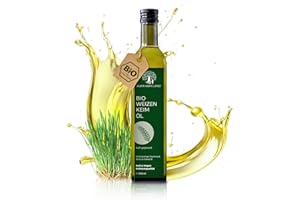 ‎AURA VOM LAND Aura vom Land Bio Premium Weizenkeimöl Naturbelassen 250ml – Vegan & Reich an Spermidin, Omega 3, Vitamin E – Hochwertiges Speiseöl auch ideal als Haaröl/Körperöl – Bio Oil Made in Germany