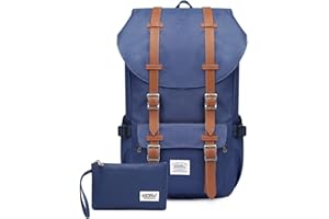 KAUKKO Plecak na laptopa funkcjonalna torba outdoorowa na podróż i kemping plecak studencki, Niebieski (Nblau 2 szt.), 47 centimeters, Wygodny plecak codzienny