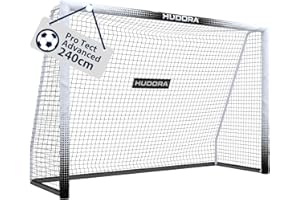 HUDORA Portería de Fútbol Pro Tect Advanced - para Exteriores, con Red, Resistente a la Intemperie, para niños y Adultos
