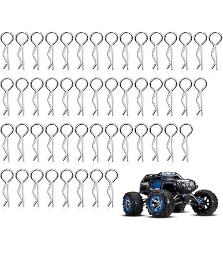 20 Stücke Deerc Ersatzteile RC Auto Clip Pins RC Körper Shell Pin RC Karosserie Clips Rc Karosserieklammern Bent Springy für 1/10 1/12 1/16 Fernbedienung Auto Shell Modell Ersatzteil