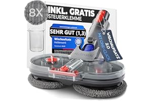 ‎HELDENWERK HELDENWERK Wischaufsatz für Dyson V7/V8/V10/V11/V15/Gen5 Staubsauger, Dyson Zubehör Wischaufsatz, Elektrischer Bodenwischer mit Wassertank, Füllbehälter & 8 waschbaren Mops
