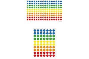 Henbrandt Coloured Dot Stickers 700 Coloured Sticky Dots 8mm Organisation Scrapbook Sticker Chart