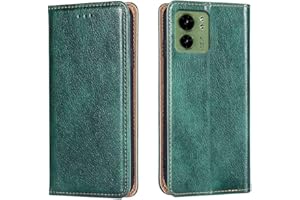HONLEN Etui kompatybilne z Motorola Moto Edge 40, (6,55 cala) Magnetyczny skórzany pokrowiec na portfel, 2 gniazda na karty pokrowiec czarny - zielony