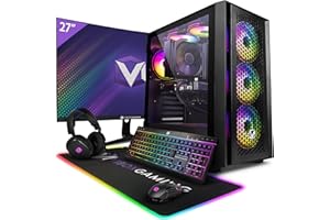 Vibox VIII-26 PC Gamer - 27" Écran Pack - Intel i9 11900F Processeur 5.2GHz - Nvidia RTX 3060 12Go - 32Go RAM - 1To NVMe M.2 SSD - Windows 11 - WiFi
