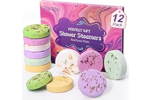 DIYJIBB Duschdampfer Aromatherapie Entspannungs bomben: 12er-Pack Duschbomben für Frauen und Männer. Entspannende Geschenke für die Selbstpflege im Spa mit mehreren Düften (6 Düfte)