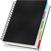 Yarotm Spiral Notebook A5 &ndash; Black Lined Notebooks &ndash; 240 Pages/120 Sheets Notepad A5-100GSM Lined Notebook &ndash; 14 x 21 cm Spiral