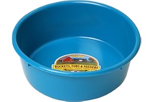 Little Giant Plastic Utility Pan (Teal) Durable & Versatile Short Livestock Feeding Bucket (5 Quart) (Item No. P5TEAL)