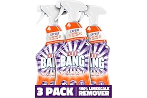 Cillit Bang 750ml Limescale Remover, 3 Pack, Fast Stain & Virus Eliminator, Disinfectant, Soap Scum & Rust Cleaner, Fresh Scent, Water & Dirt Repellent, Home Cleaning Formula.