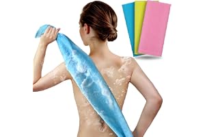 ARCH&M Exfoliating Washcloth Body Scrubber Back Scrubber for Shower Japanese Beauty Washcloth Wash Cloth Korean Exfoliation Luffah Towel Net Sponge Loofah Body Scrub 3-pack