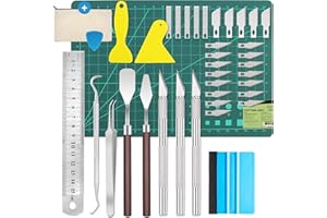 ‎X SIM FITNESSX X SIM FITNESSX 39 Stück Plotter Zubehör, Skalpell Carving Craft Messer, Vinyl Jäten Werkzeuge DIY Bastelwerkzeug, Bastelmesser Cuttermesser, Cameos, Beschriftung