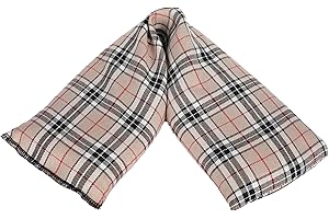 TEXTILES101 Microwavable Lavender Wheat Bags, Tartan Microwave Heat Pack for Back, Neck, Joints and Shoulder Pain Relief 44cmx13cm (Beige Red Black)