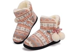 GURGER Kinder Hohe Hausschuhe Mädchen Jungen Plüsch Gefüttert Winter Hüttenschuhe