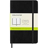 Moleskine Classic Notebook, Taccuino con Pagine Bianche, Copertina Morbida e Chiusura ad Elastico, Formato Pocket 9 x 14 cm, 