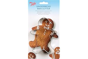 Tala Gingerbread Man Cutter, Stainless Steel Cookie Cutter Perfect for use with Gingerbread Dough, Cookie Dough, Pastry, Icing and Shortbread Rounded Edges for Comfort