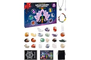 NANRTON Edelstein Adventskalender 2025 für Frauen & Männer - 24 Tage Weihnachtskalender Edelsteine mit Chakra Armband aus Echte Heilsteinen für Yoga Edelstein Liebhaber