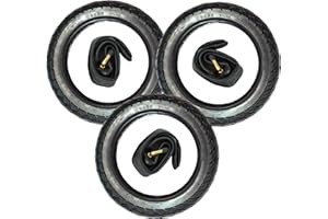 Set 3X Reifen Pass + 3X CBK-MS®-Schlauch 12" 12 1/2 x 2 1/4 = 62-203 z.B. für Kinderwagen Roller Anhänger