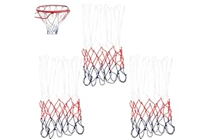 Xinzistar 3 Stück Profi Basketballnetz, Basketball Ersatznetz, Wetterfest, 12 Loch Standard Größe Basketball Ersatz Netz, Netz für Outdoor und Indoor