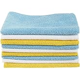 amazon basics Microfiber Cleaning Cloth | 222 GSM | Pack of 12 | 40cm X 30cm | Ultra Soft | Super Absorbent | Reusable | Mult