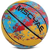 MSCYAE Basketball Ball Size 5, Basketball for Children, Mini Basketball Size 3 Ideal for Young Children's Hands, Outdoor Rubb