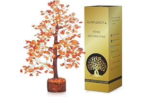 JAGPAROVA Corniola - Bonsai - Albero Della Vita - Pietre E Cristalli - Gemstone - Pietre Chakra - Cristallo - Energia Positiva