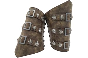 Sehaby Brassards Rétro Armure Médiévale Brassard pour Le Tir Chasse Médiévale Renaissance PU Brassard en Cuir Viking Punk Gothique Bras Gardes Gauntlet Brassards Armure De Chevalier Réglable