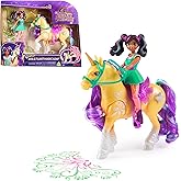 Unicorn Academy, Ava ve Bitki B&uuml;y&uuml;s&uuml; Işıklı Yaprak, 2 Binicilik Aksesuarı, 4 Yaş ve &Uuml;zeri Kız &Ccedil;ocukları i&ccedil;in Bebek ve Tek Boy