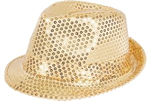 Alsino Paillettenhut Pailettenhut Pailletten Hut Disco-Hut Clubstyle Partyhut Trilby Hut Blink Fedora Bogart Glitzerhut Glitter