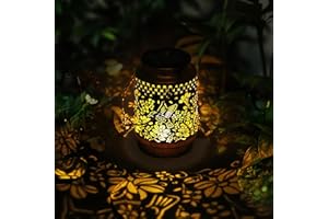VIAIK Lanterne Solari da Esterno, Lanterna da Giardino, Lampada Solare in Metallo con Colibrì Sospeso, IP65 Impermeabile, Lanterna Solare da Giardino per Patio, Cortile, Portico