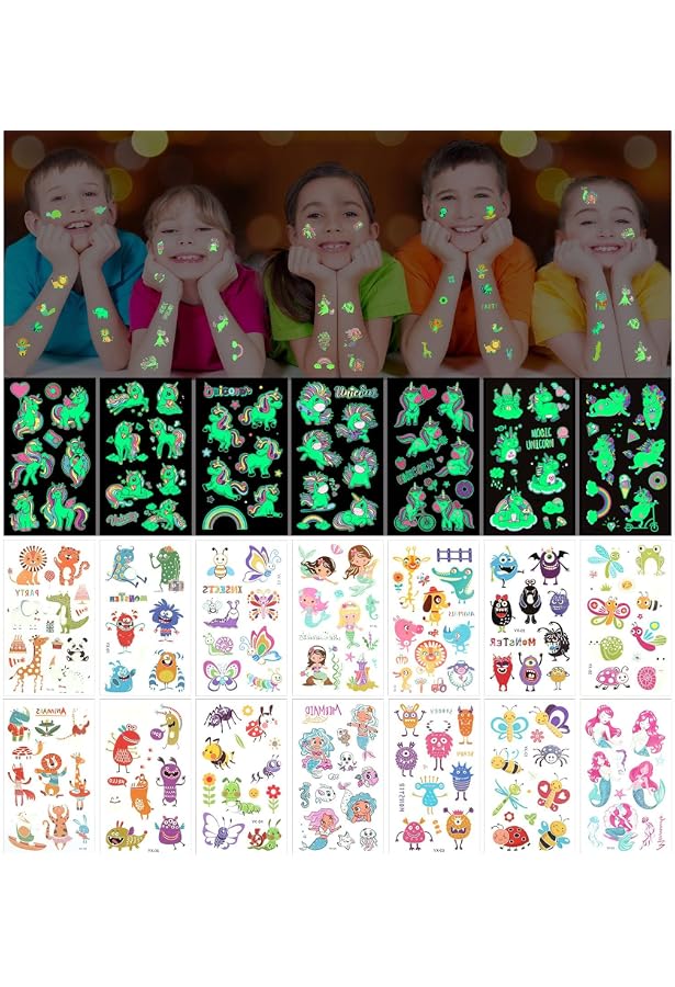 Tatouages éphémères Djeco Licornes - Planche De Tattoos Pour Enfants - Dès 3 Ans - Amusement Sans Risque