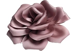 Baesics Blumen Brosche Rose Stoff Seiden-Optik Damen 2-in-1 Anstecknadel & Haarclip Vintage Stil Blume Elegant Boho Accessoire für Blazer Kleid Hut Jacke Hochzeit Party Fotoshoot Geschenk