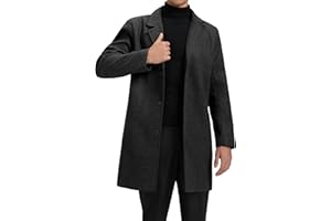 GLESTORE Mantel Herren Wintermantel Lang Trenchcoat Herrenmantel Winter Coat Men