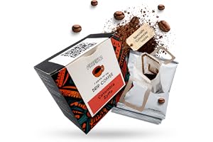 PROFISTA Bryggkaffepåse med kaffe, Colombia Zyffo, Bryggkaffepåsar - Presentbox som kaffeset-Kaffe till vardags, kaffepresent till pappa-Kaffeset för camping,100% Arabica malet kaffe, 7x12g (Colombia)