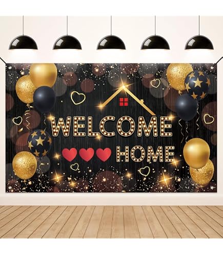 Willkommens-Banner „Welcome Home“ – Groß & Wiederverwendbar Für Partys & Heimkehr