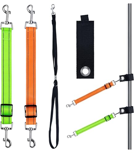 Laccio Da Toeletta Per Cani - Noose Amzi PRO Con Imbottitura - Motivo Zampe, Blu Ciano, 40cm - Foto 12