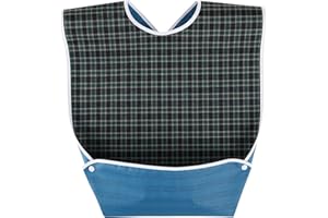 ASLOTECH ULTNICE Babero para Adulto Impermeable Babero Adulto Reutilizable (Green)